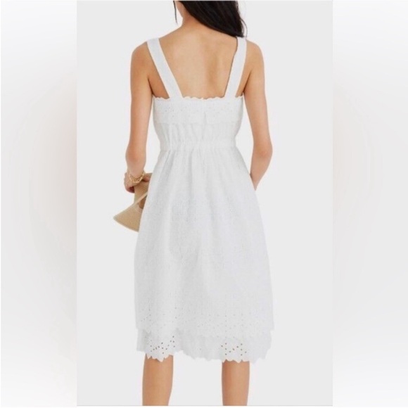 MADEWELL Eyelet Sleeveless White Mini Dress Size 4 - Picture 5 of 12